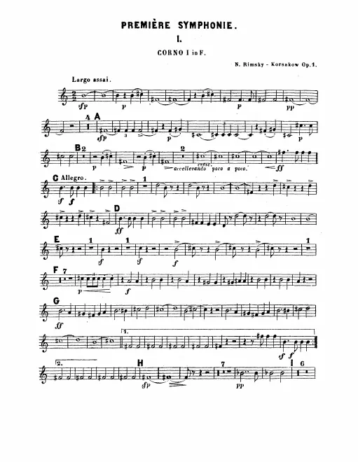 Horn 1, 2, 3, 4 (F)