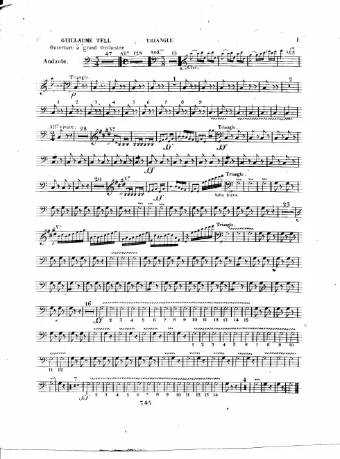 Triangle, Cymbals, Bass Drum