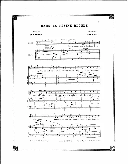 1. Dans la plaine blonde