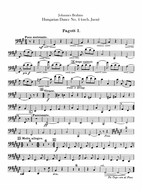 Bassoon 1, 2