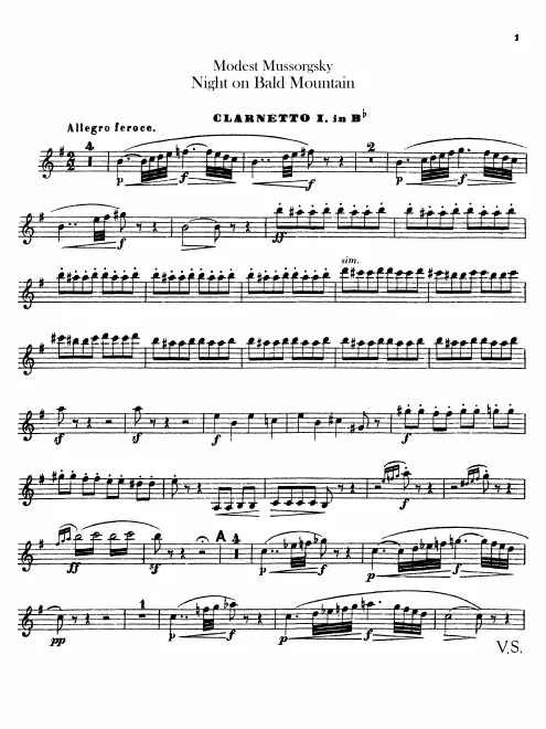 Clarinet 1 (B, A)