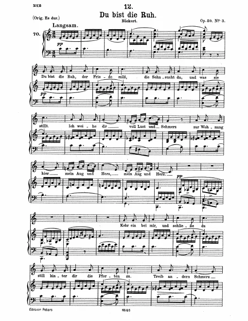 Complete Score (Medium voice, transposed to )