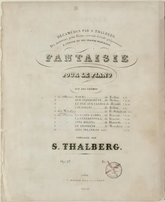 5. Fantaisie sur des mélodies de Franz Schubert (1847)