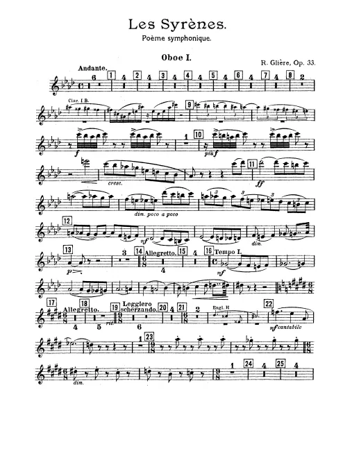 Oboe 1, 2, English Horn