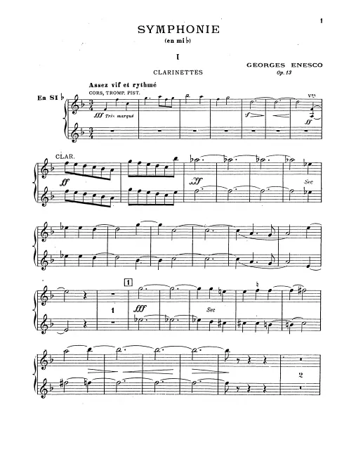 Clarinet 1/2 (A/B), E Clarinet/Bass Clarinet (A)