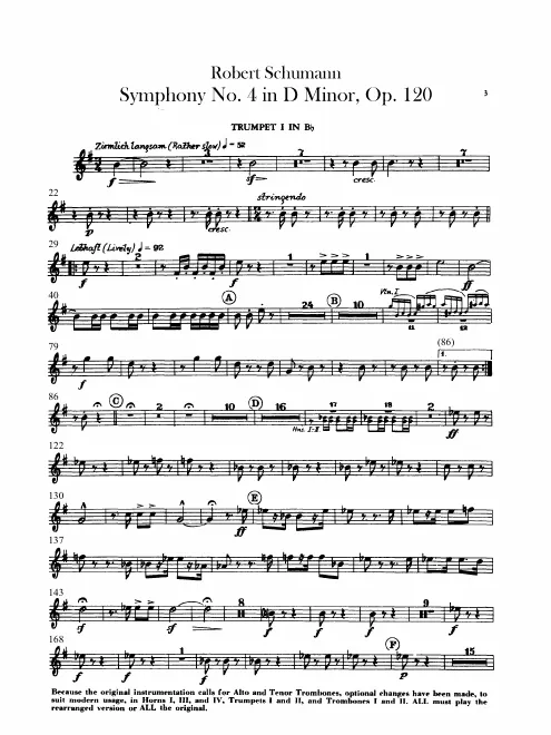 Trumpet 1, 2 (with bar numbers)