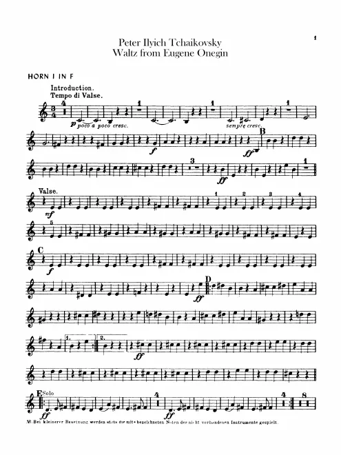 Horn 1, 2, 3, 4 (F)