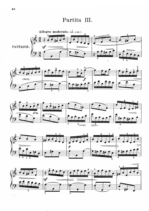 3. Partita in , BWV 827