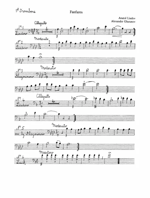 Trombone 1, 2, 3, Tuba