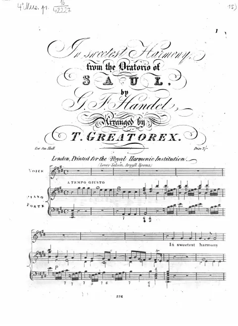 Aria: In sweetest harmony they lived