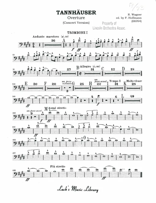 Trombone 1, 2, 3, Tuba