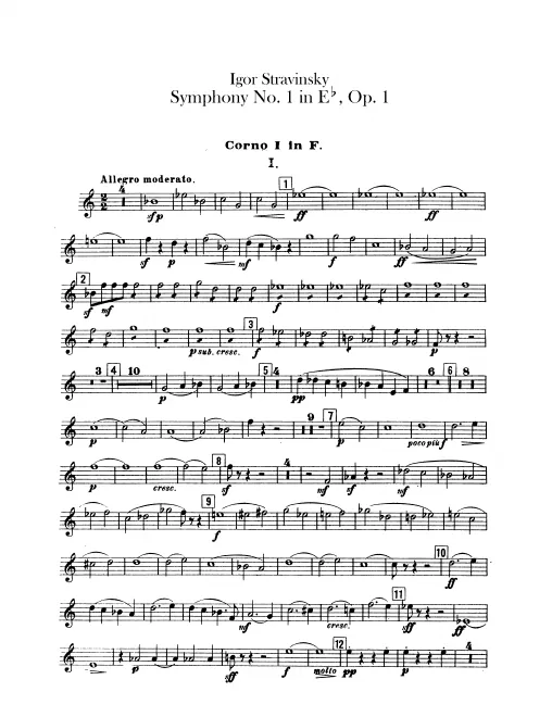 Horn 1, 2, 3, 4 (F)