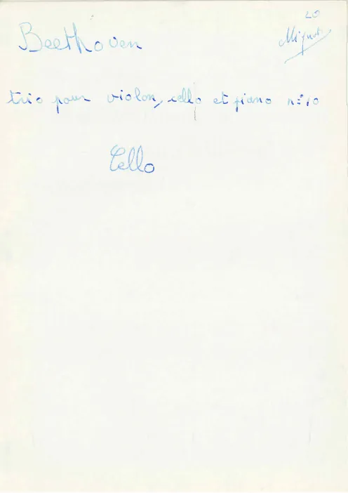 Cello Part