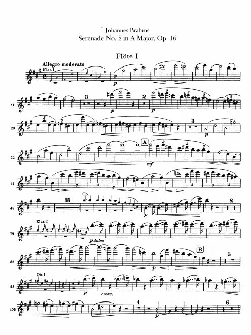 Flute 1, 2, Piccolo