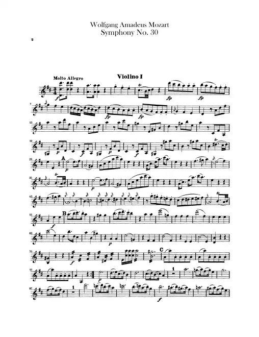 Violins I, II
