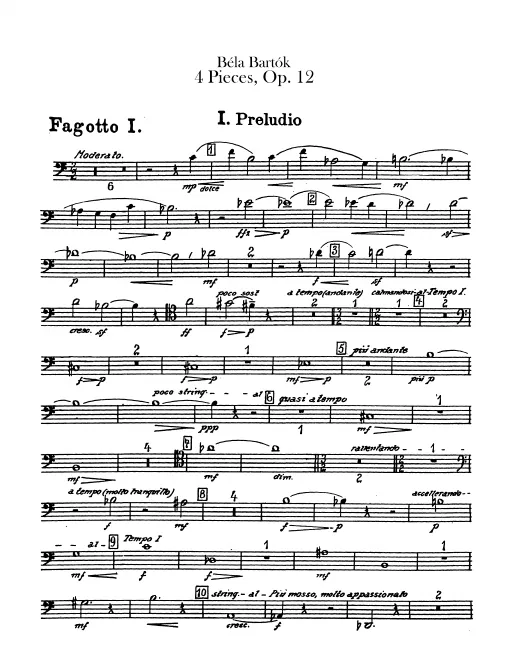 Bassoon 1, 2, 3, 4 (also Contrabassoon)