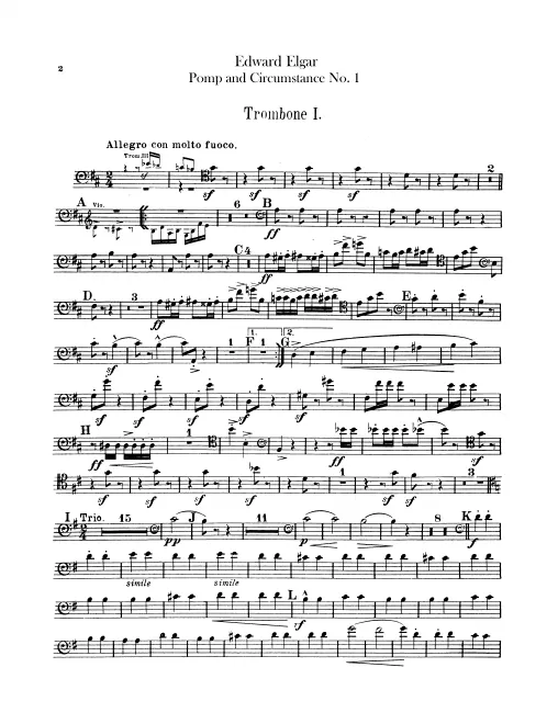 Trombone 1, 2, 3, Tuba
