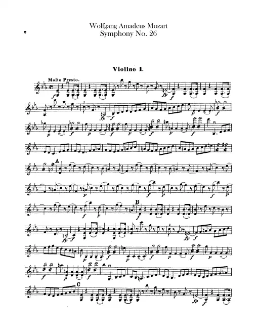 Violins I, II
