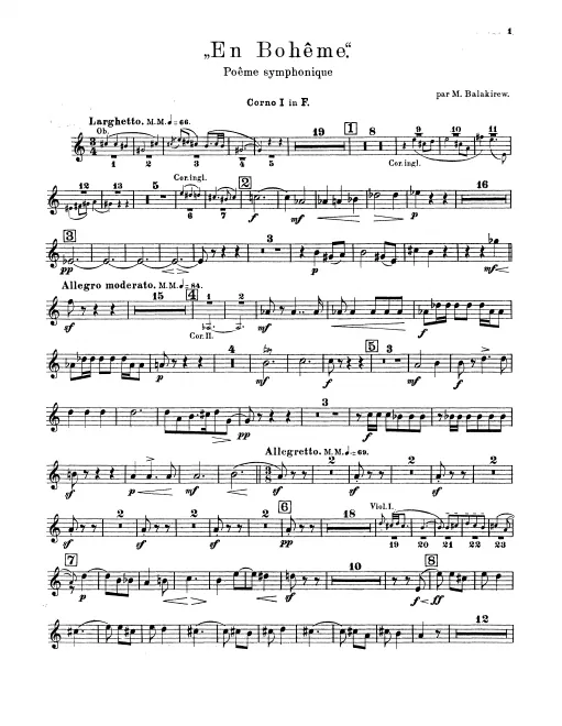 Horn 1, 2, 3, 4 (F)
