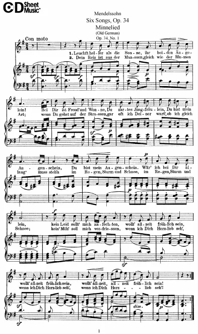 Nos.1-5 (high voice)
