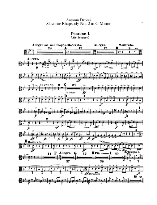 Trombone 1 (alto), 2 (tenor), 3 (bass)