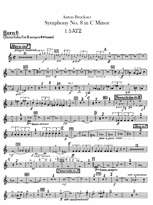 Horn 6 (F)/Tenor Wagner Tuba 2 (B)