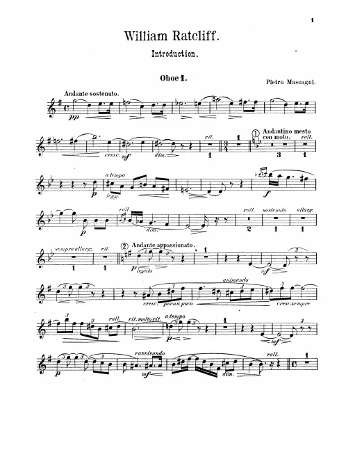 Oboe 1, 2, English Horn