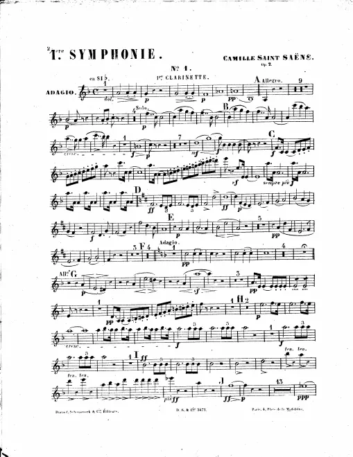 Clarinet 1, 2 (B/C/A), Bass Clarinet (B)