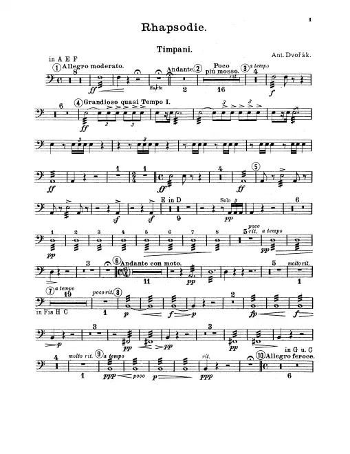 Timpani, Bass Drum/Cymbals, Triangle