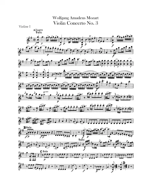 Violins I, II