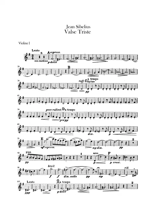 Violins I, II