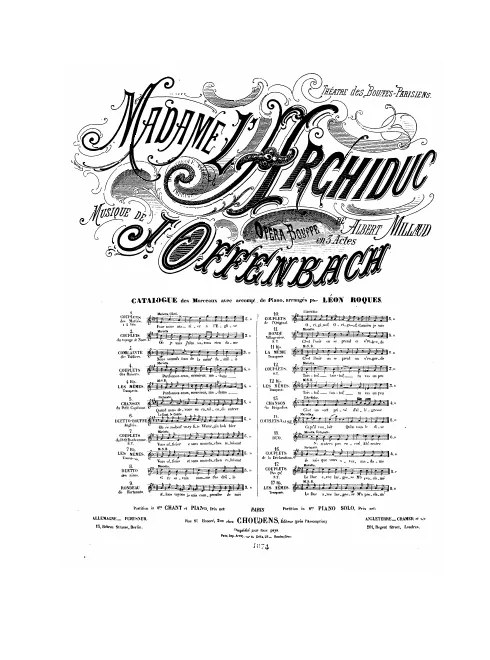 No.10, Couplets de l'original: "Original, original!" (Act II, No.12b)