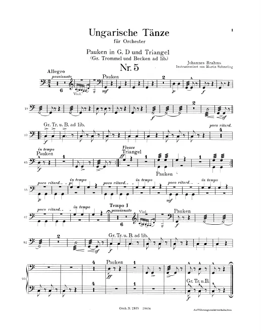 Timpani/Triangle/Cymbals/Bass Drum