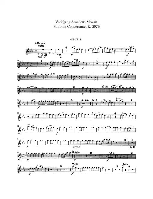 Oboe 1, 2, Solo