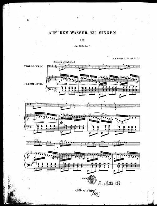 8. Auf dem Wasser zu singen