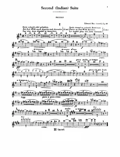 Piccolo, Flute 1, 2