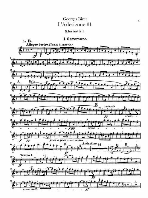 Clarinet 1, 2 (B, A)