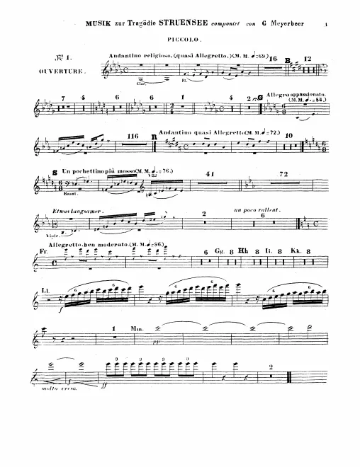 Piccolo, Flute 1, 2