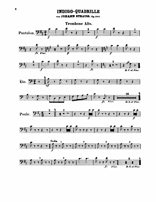 Trombone 1, 2, 3 (Alto, Tenor, Bass)
