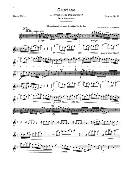 Oboe d'amore (or Clarinet) 1, 2 (A)