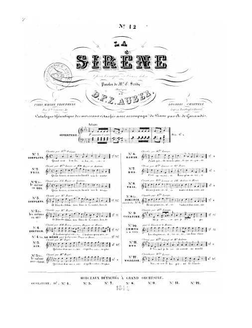 No.12, Vocalise: "Voyez vous là bas" (D major)