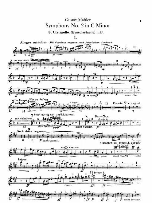 Clarinet 3 (B/A/C)/Bass Clarinet (B)