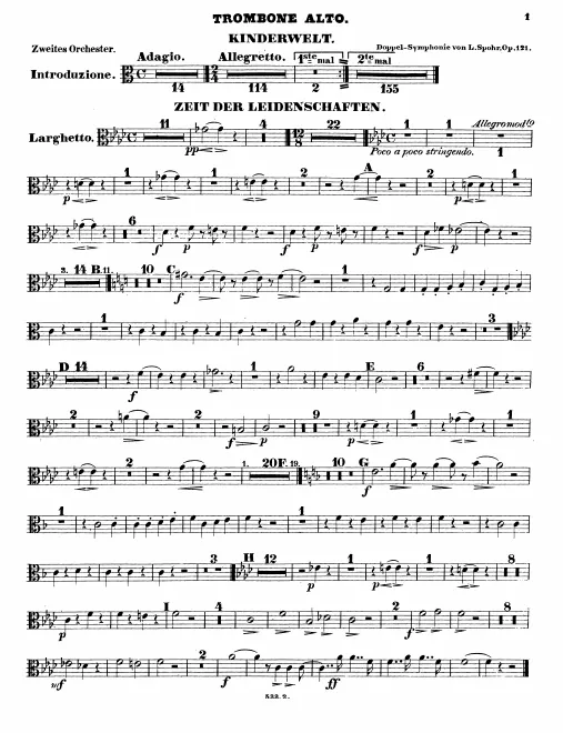 Trombone 1, 2, 3 (Alto, Tenor, Bass)