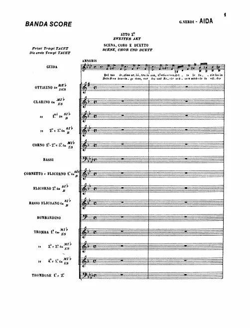 Onstage and Offstage (Banda) Score