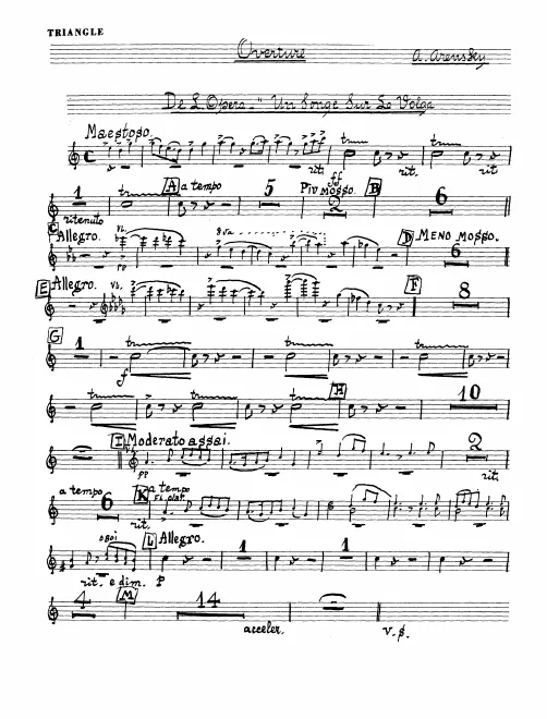 Triangle, Bass Drum/Cymbals