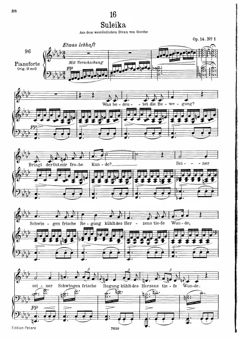 Complete Score (Low voice, transposed to )