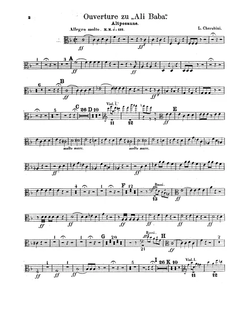 Trombone 1, 2, 3, Ophicleide