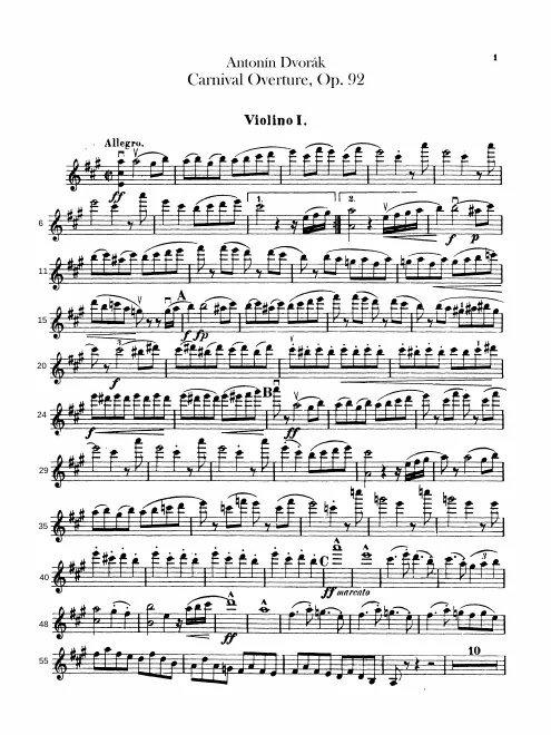 Violins I (added bar numbers)