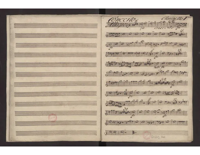 Clarinet 1, 2, Trumpet 1, 2, Timpani