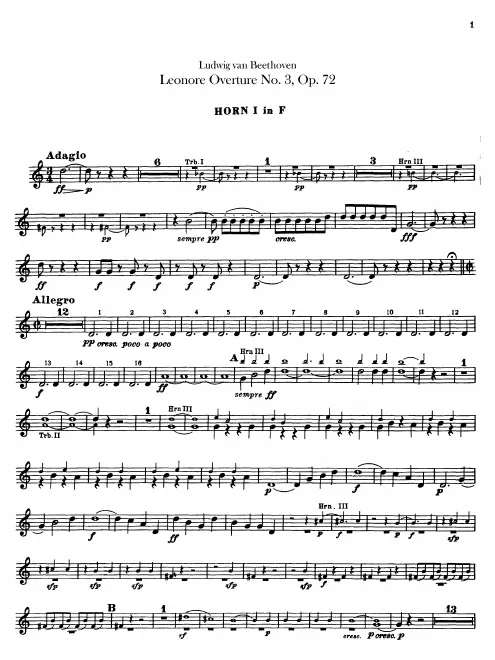 Horn 1, 2, 3, 4 (F)